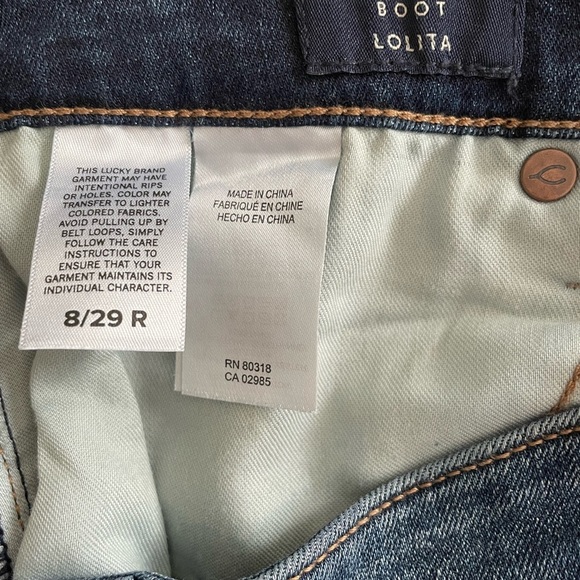 Lucky Brand Low Rise Boot Lolita Jeans - Picture 4 of 5